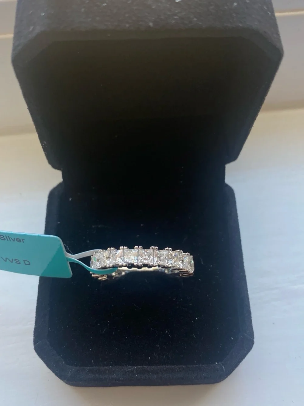Princess Cut Eternity Band Size 8